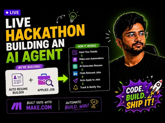 Building My First AI Agent Live at hackathon | Learn in Public
