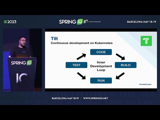 Developer Experience with Spring Boot on Kubernetes by Thomas Vitale @ Spring I/O 2023