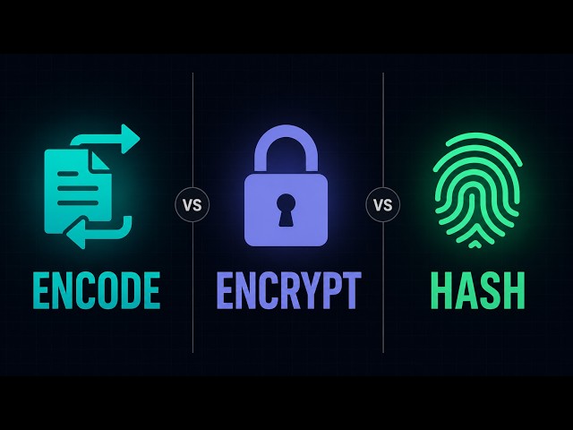 Encoding vs Encryption vs Hashing Explained for Beginners