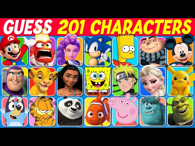 Guess the 201 Animated Characters (3 Seconds Each!)