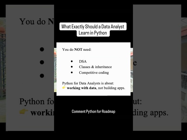 As a Data Analyst, you only need : Check description.