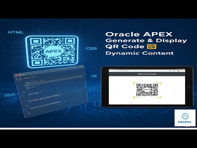 Oracle APEX- Generate QR Code in a simple way || Preview & Download in PDF format (Part 1)