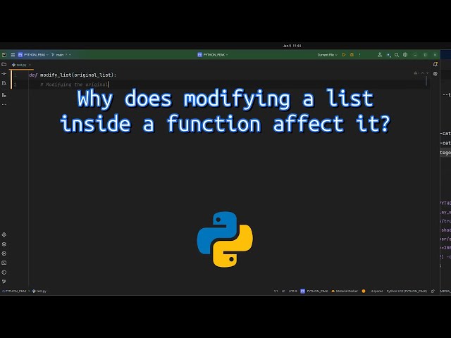 Why does modifying a list inside a function affect it? Unlocking Python #secrets List Modification