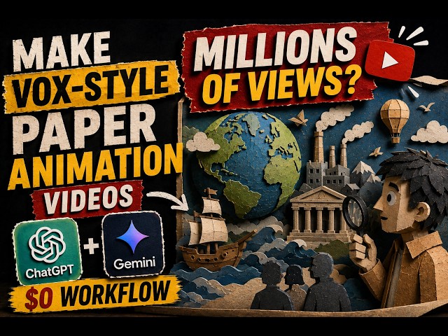 How to Make Vox-Style Paper Animation Videos With AI (FREE Tutorial)