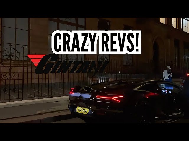 CRAZY GINTANI EXHAUST LAMBORGHINI REVUELTO REVS WAKE UP LONDON! FLAMES, COLD START & SOUNDS!