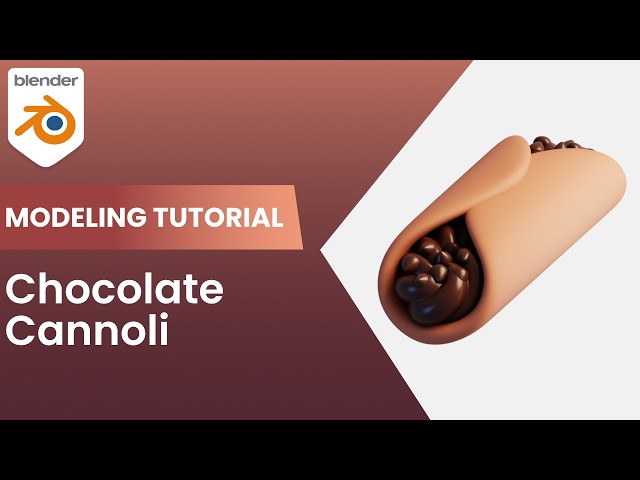 Chocolate Cannoli - Blender 4.2 3D Modeling Tutorial