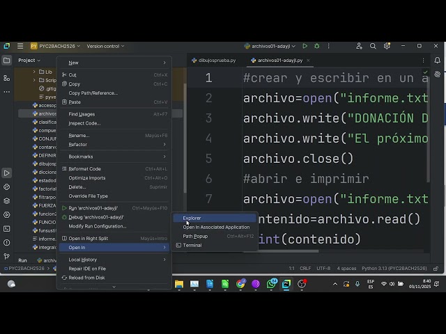 Where do files go when saved in Python? PYC2BACH High School IES Monterroso