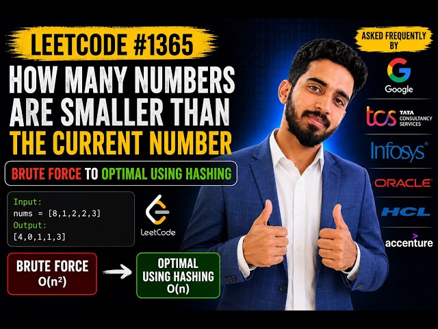 LeetCode 1365 Solution in Python | Brute Force to Optimal Hashing Explained | EDREALM @Edrealm-k