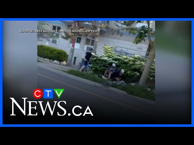 Concerns over video showing cyclists tackled by Toronto police officers