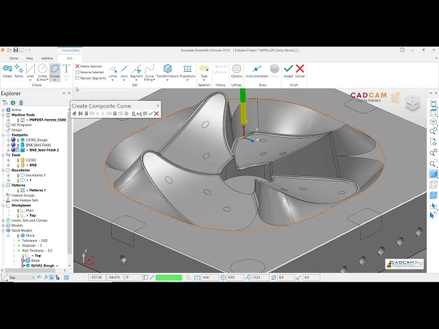 PowerMill 2019 Tutorial #80 | Mill 3D Mold & Die _3 | Mill 3D Semi Finish , Finish Machining