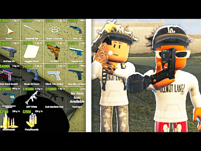 Sliding on OPPS with a GLOCK SWITCH in ROBLOX FIVEM!