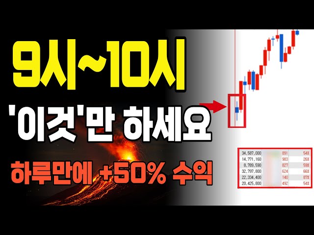 9시~10시 1시간동안은 무조건 '이것'만 하세요! 하루 수익만 +50%나옵니다.