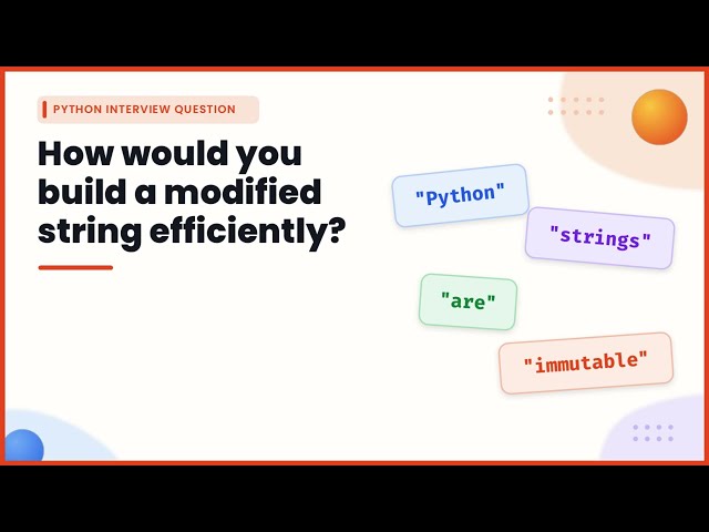 Build Strings Efficiently in Python: join() vs + | Python Interview Question #python #interview