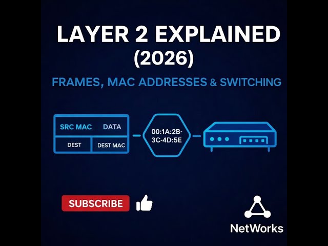 Data Link - Layer 2 Explained (2026) – Frames, MAC Addresses & Switching