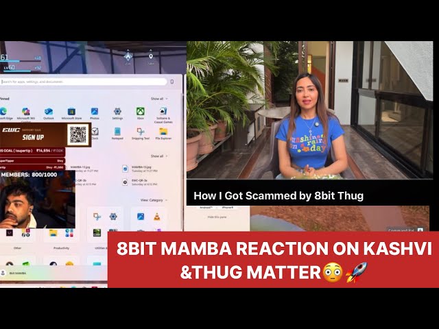 8BIT MAMBA REACTION ON KASHVI & THUG MATTER😳🚀