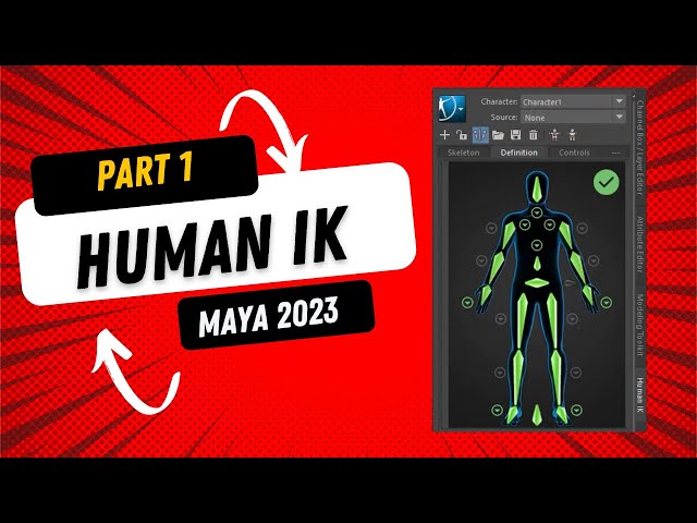 Human IK Rigging tutorial in maya PART-1 |Rees3D.com