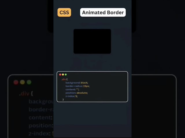 Master CSS Border Animation: Quick Tips & Tricks | Frontend Dev Shorts #education #coding #css