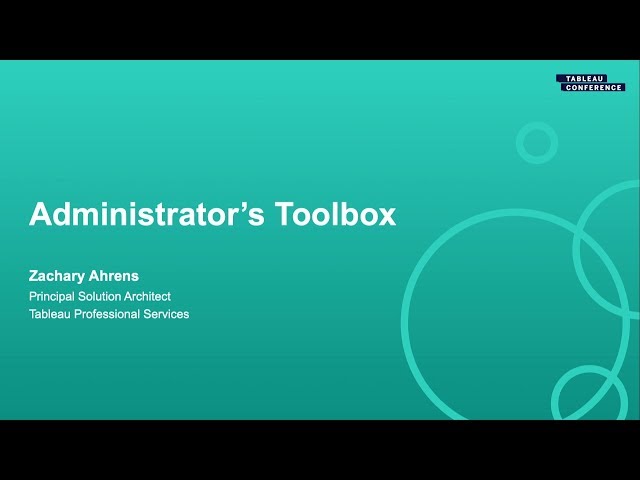 Administrator's Toolbox: The Tableau Utility Server