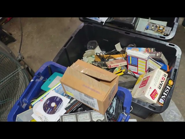 2000 computers, vintage audio and video equipment storage unit find
