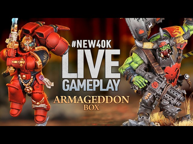 Let's play the new Edition! - The New Armageddon Box Set | Orks vs Blood Angels - Live 40k Battle.