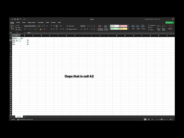 Lesson 2.2 – Entering Data in Microsoft Excel