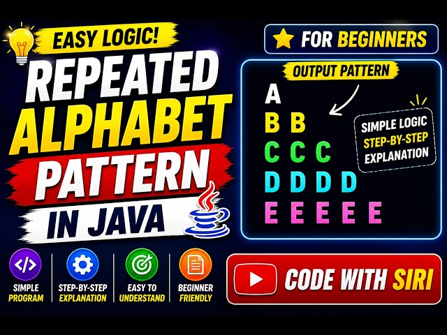 Repeated Alphabet Triangle Pattern in Java | Easy Logic
