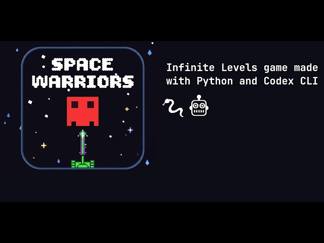 Space Warriors demo: A dream game dev project brought to life using Codex #ai #games #python #pygame