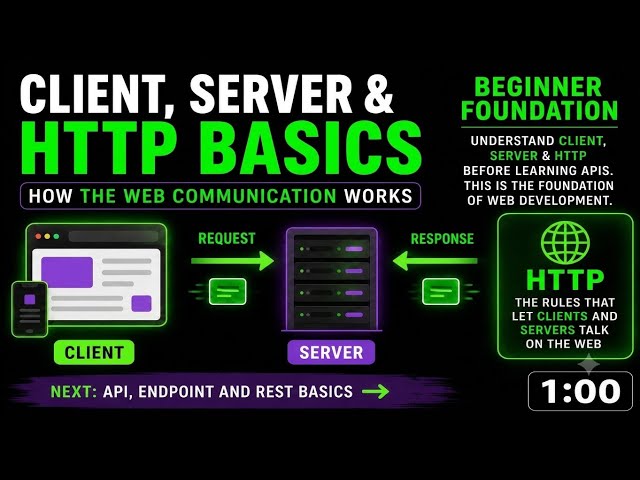 Client, Server & HTTP Basics | Backend & Frontend Development for Absolute Beginners