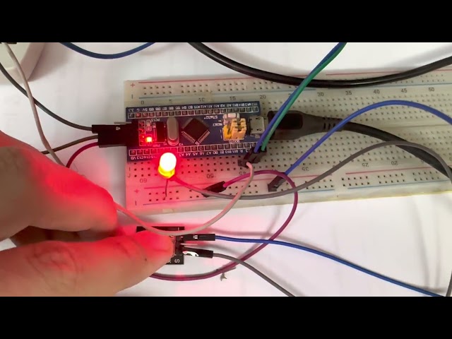LED control using push button with STM32