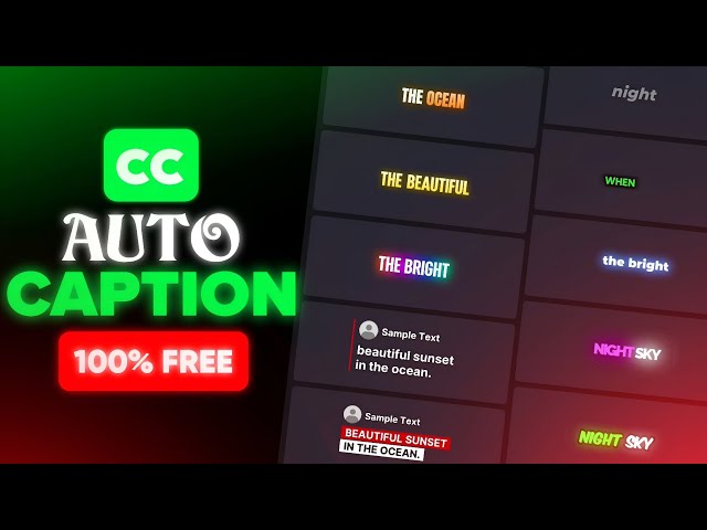 FREE AUTO CAPTION AI | ALL LANGUAGE | TRENDING TEXT EFFECT | #CC | #FREE