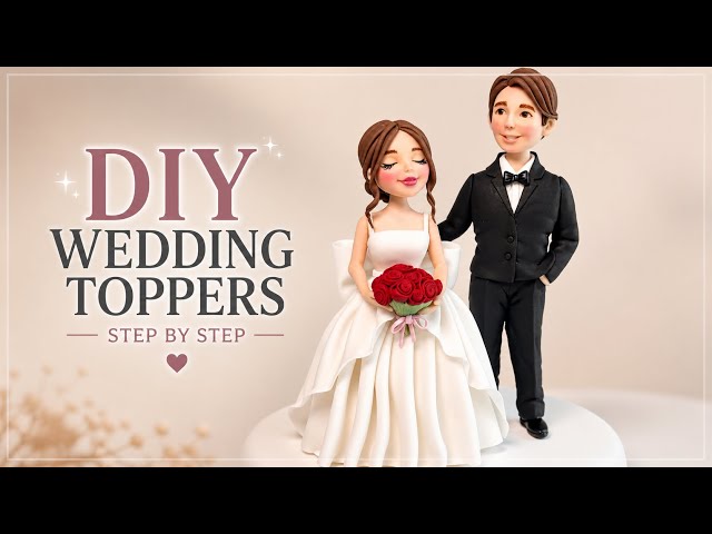 This Adorable Fondant Bride & Groom Will Make Any Wedding Cake Magical 💕 | Step-by-Step Tutorial