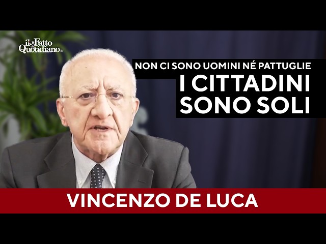 Sicurezza, De Luca: “112? 9 volte su 10 non ci sono pattuglie”