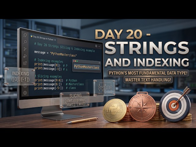 Day 20 - String slicing and indexing in Python #pythonforbeginners