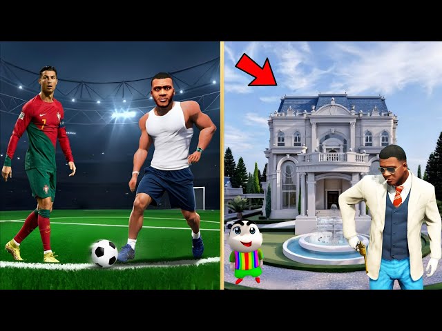 FRANKLIN BANK EMPLOYEE BECOME BILLIONAIRE BY RONALDO'S HELP IN GTA 5
