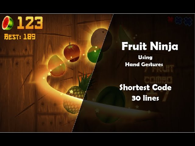 Play Fruit Ninja using Hand Gestures with 30 lines of code Tutorial | OpenCV Cvzone | Python Project