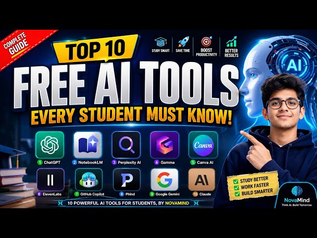 Top 10 FREE AI Tools Every Student Must Know in 2026 | Complete Guide 🤖