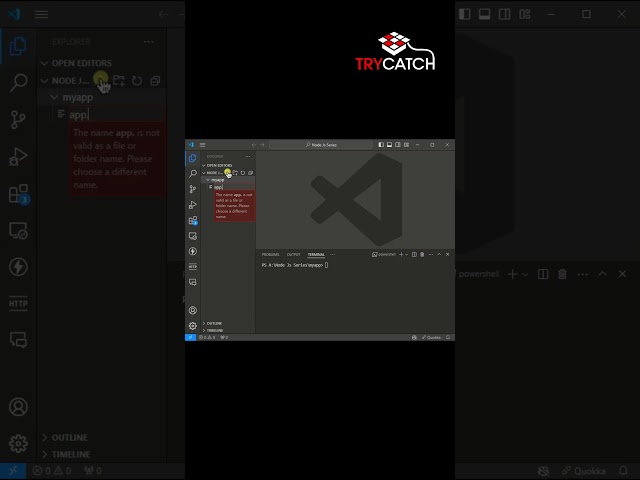 Creating Your First Node.js app | Day 5 #Nodejs #CodingTutorial  #FirstApp #TryCatchTales