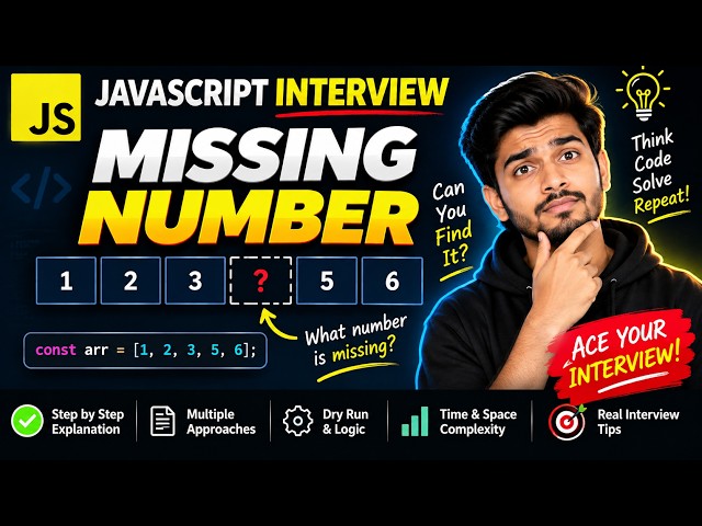 Find Missing Number in Array | JavaScript Interview Coding Question | Hinglish