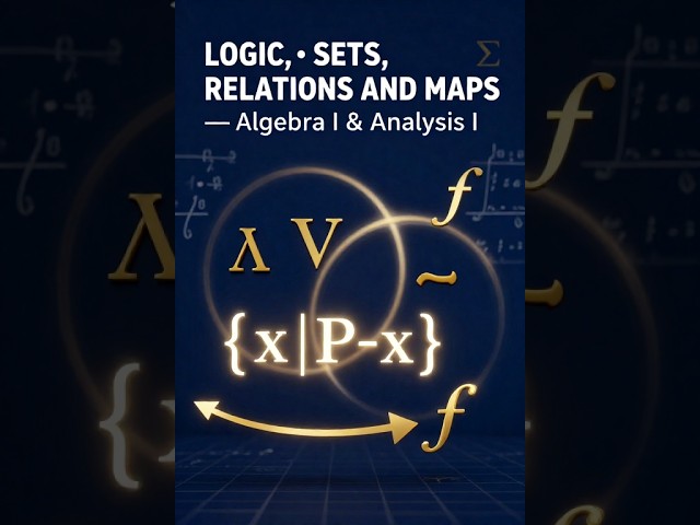 Master the Foundations of University Math: Logic, Sets, Relations & Functions part 2