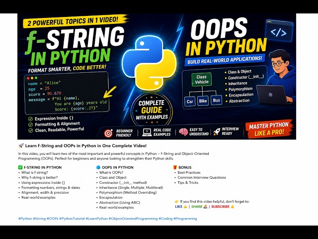 f String and OOPS   6th June