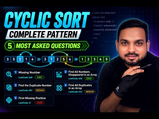 How to Master Cyclic Sort for Coding Interviews (LeetCode 268, 448, 287, 442, 41)