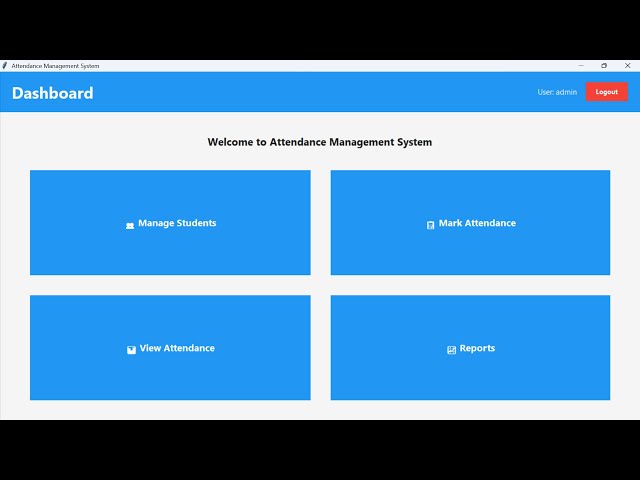 Attendance Management System in Python Tkinter + MySQL