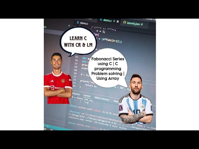 Fabonacci Series using C | C programming Problem solving | Using Array 🔥🔥