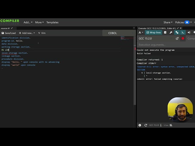 C Programmer fiddles with #COBOL