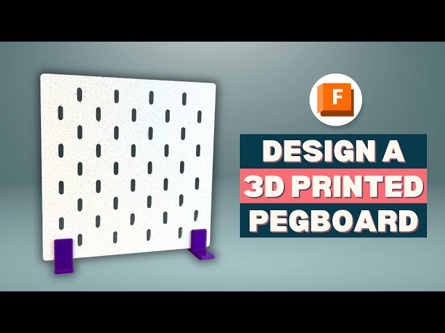 Design & 3D Print a Pegboard | Fusion (easy beginner tutorial)
