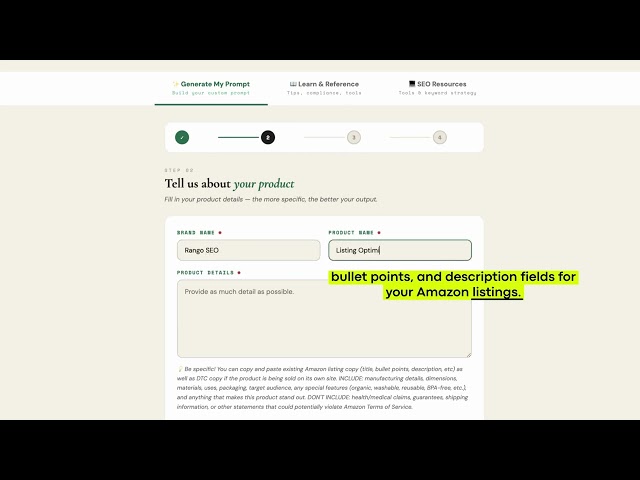 Rango SEO for Listing Optimization on Amazon, Best Tool for Amazon Sellers, How to Optimize Listings