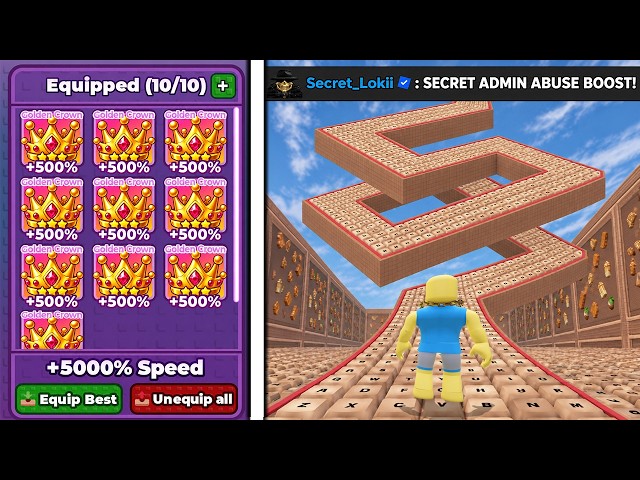 Secret Admin Abuse 😱 Got BIG XP BOOST +1 Speed Keyboard Escape Funny Moments