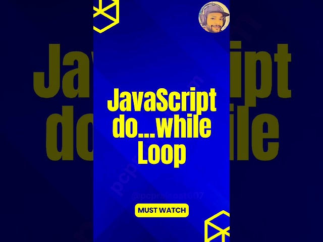 JavaScript do..while Loop. || loops in JavaScrip.   #shorts
