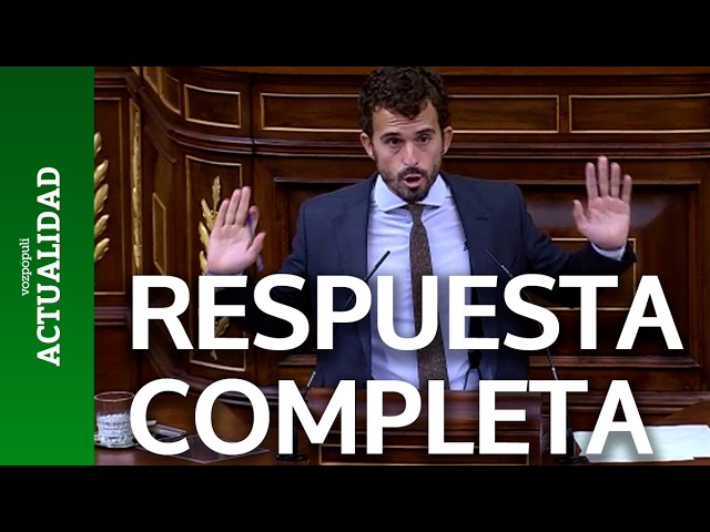 The highly acclaimed speech by CARLOS H. QUERO (VOX) in CONGRESS