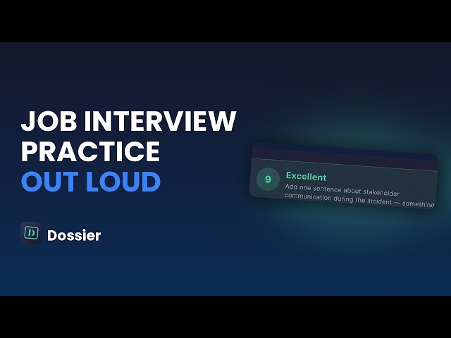 Practice job interviews out loud and get scored on what you said